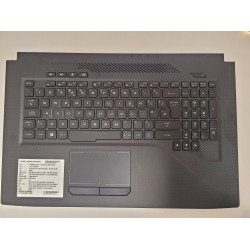 Carcasa superioara cu tastatura palmrest Laptop, Asus, ROG Strix Scar Edition GL703GM, GL703GS, iluminata RGB, 90NR00E1-R31UK, layout UK