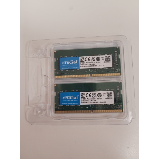 Kit Memorie Laptop RAM Crucial SODIMM 16GB (2x8GB) DDR4 3200Mhz 1.2V CL22 CT2K8G4SFRA32A Memorie RAM Noua