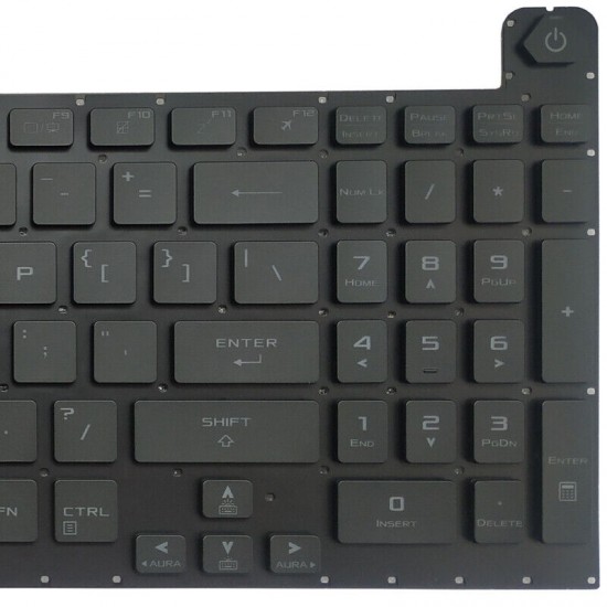 Tastatura Laptop Gaming, Asus, ROG Strix Scar 17 G733Z, G733ZW, G733ZX, G733Q, G733QR, G733QM, iluminata RGB 20 pini, layout US