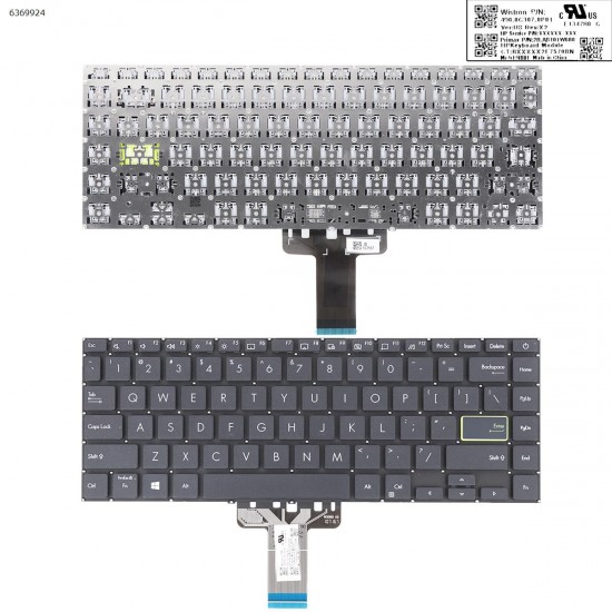 Tastatura Laptop, Asus, VivoBook S14 X421, X421F, X421FQ, X421FP, X421IA, X421JA, X421JP, X421JPY, X421FAY, X421EQY, layout US Tastaturi noi