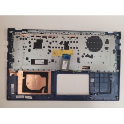 Carcasa superioara palmrest cu tastatura Laptop, Asus, VivoBook X512, X512FA, X512DA, X512DK, X512UA, X512UB, P1504UA, F512UA, S512UA, 90NB0K96-R32UI0, albastra, iluminata, layout US