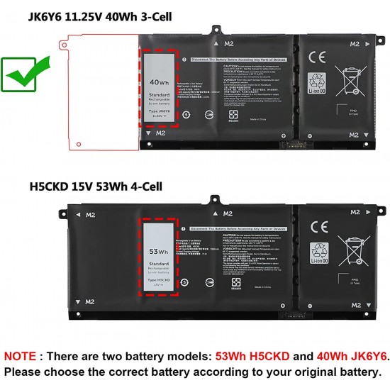 Bateri Laptop, Dell, C5KG6, 0C5KG6, 5NDNH, 05NDNH, JK6Y6, 0JK6Y6, 11.25V, 3378mAh, 40Wh Baterii Laptop