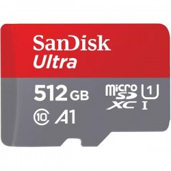 Card de memorie SANDISK Ultra microSDXC, 512GB, 150MB/s, clasa 10/U1/A1, UHS-I, adaptor Card de memorie SANDISK Ultra microSDXC, 512GB, 150MB/s, clasa 10/U1/A1, UHS-I, adaptor