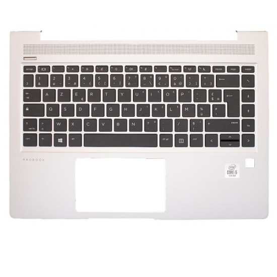 Carcasa superioara palmrest cu tastatura Laptop, HP, ProBook 440 G6, 445 G6, 440 G7, 445 G7, L44589-051, ZHAN 66 Pro 14 G2, ZHAN 66 Pro 14 G3, argintiu, layout FR (franceza) Carcasa Laptop