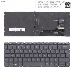 Tastatura Laptop, HP, EliteBook 830 G8, iluminata, layout UK