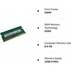 Memorie Laptop Hynix 8GB DDR4 3200MHz PC4-3200AA, HMA81GS6DJR8N-XN, CL22, 1.2V, NON-ECC, bulk Memorie Laptop Hynix 8GB DDR4 3200MHz PC4-3200AA, HMA81GS6DJR8N-XN, CL22, 1.2V, NON-ECC, bulk