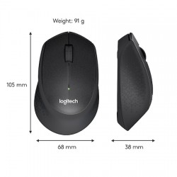 Mouse Logitech M330 Silent Plus, Wireless, Black