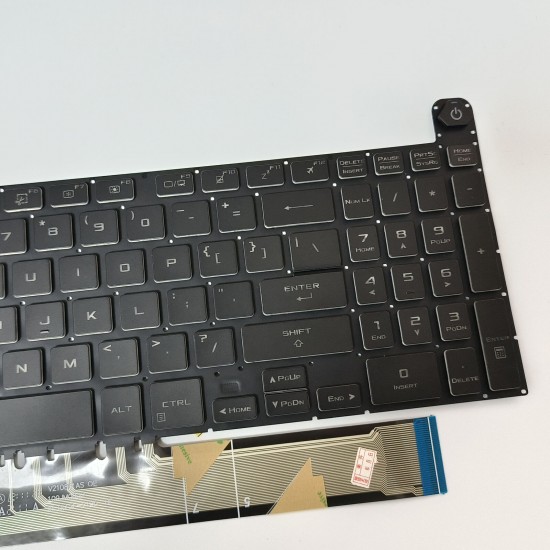 Tastatura Laptop Gaming, Asus, TUF F17 FX707ZC, FX707ZE, FX707ZR, FX707ZM, iluminata, layout US Tastaturi noi