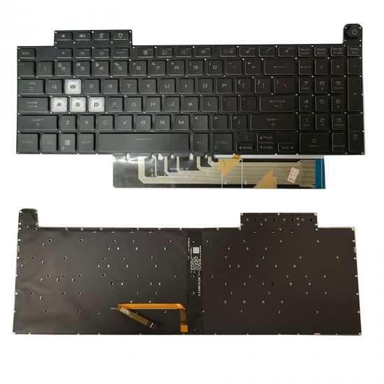 Tastatura Laptop Gaming, Asus, TUF F17 FX707ZC, FX707ZE, FX707ZR, FX707ZM, iluminata, layout US Tastaturi noi