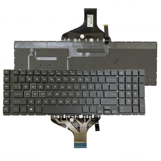 Tastatura Laptop, HP, Omen 5 Plus 17-CB, TPN-C144, iluminata RGB, layout US Tastaturi noi