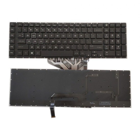 Tastatura Laptop, HP, Omen 5 Plus 17-CB, TPN-C144, iluminata RGB, layout US Tastaturi noi