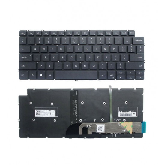 Tastatura Laptop 2in1, Dell, Inspiron 5400, 5406, iluminata, gri, layout US