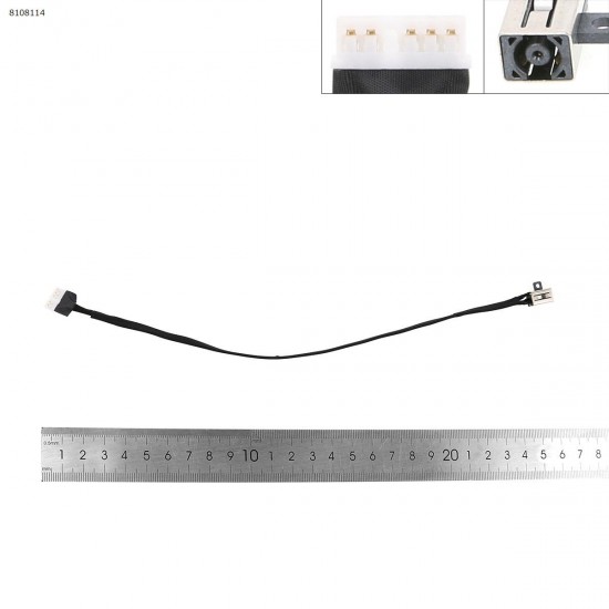 Mufa alimentare Laptop, Dell, Inspiron 15 7560, 7572, BKA40_DC_CABLE, DC30100YE00, DC30100YI00, JM9RV, 26cm Mufa alimentare laptop