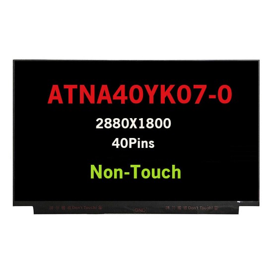 Display OLED Laptop, Asus, ZenBook 14 3400, M3400, M3400Q, M3400QA, UM3402, UX3402, K3400, K3400P, K3400PA, UX5400, UX5300EG, K3402, N7400, M7400, UX5400, 1820014000700, ATNA40YK07-0, UHD, 2880x1800, IPS, 90hz, non touch Display Laptop