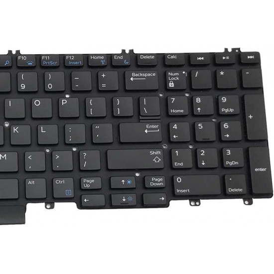 Tastatura Laptop, Dell, Precision 7730, 7740, 7530, 7540, 06P79, 006P79, 0DK60, 00DK60, 266YW, 0266YW, iluminata, layout US Tastaturi noi