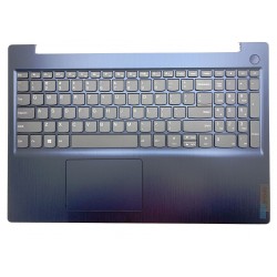 Carcasa superioara cu tastatura palmrest Laptop, Lenovo, IdeaPad 3-15ITL05 Type 81XB, albastru, layout US