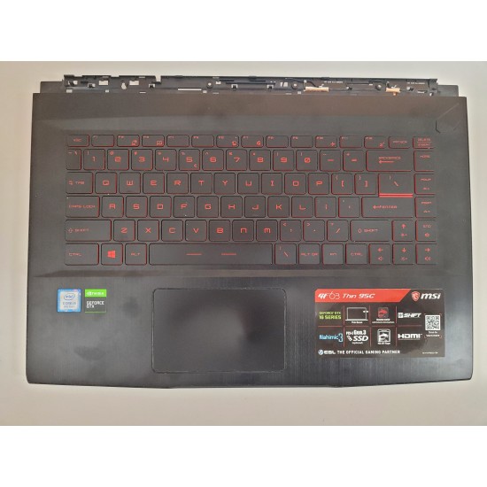 Carcasa superioara cu tastatura palmrest Laptop, MSI, GF63 8RC, 85RD, 95SC, MS-16R1, MS-16R4, 3076R1C214HG01 Carcasa Laptop