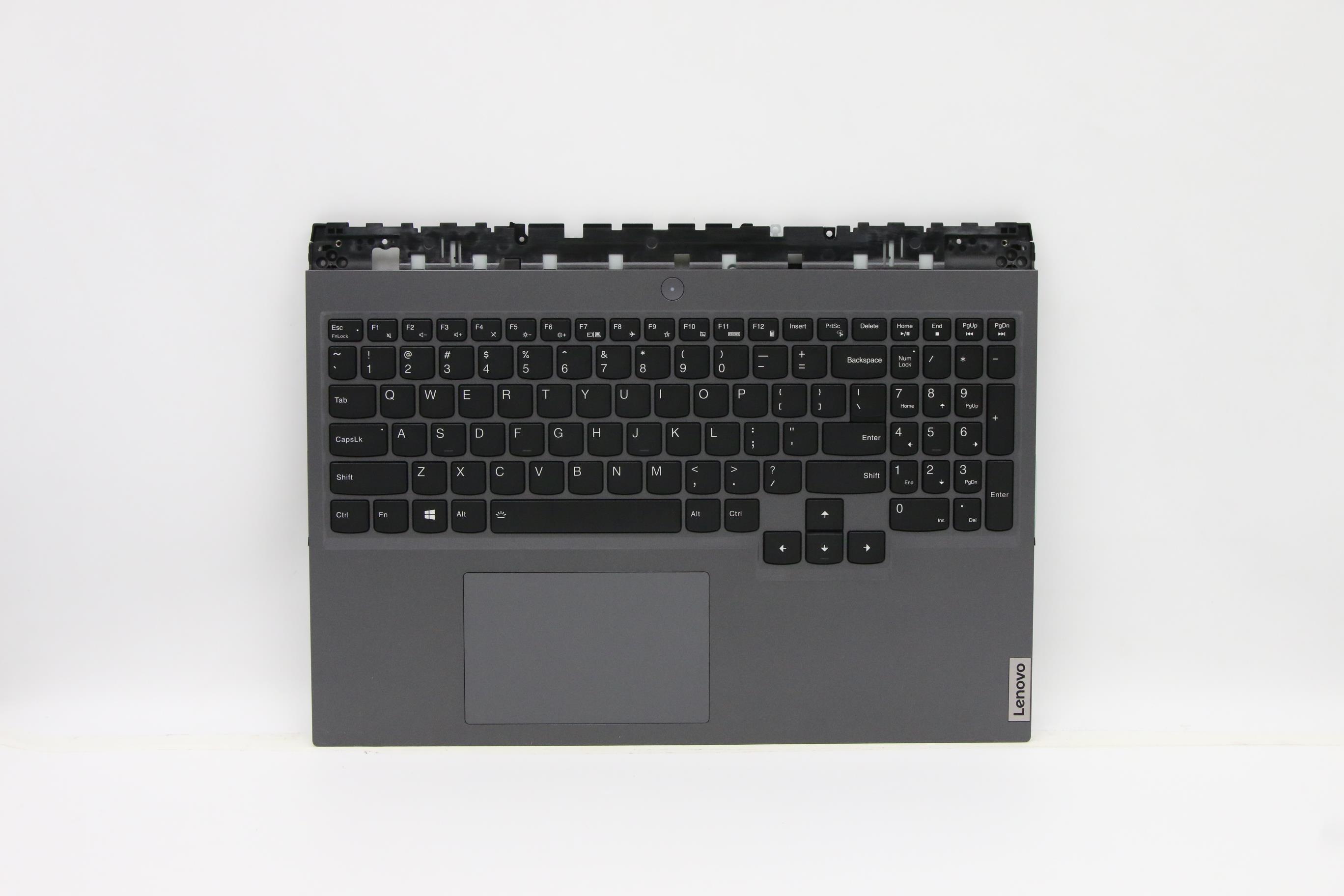 Carcasa superioara cu tastatura palmrest Laptop, Lenovo, Legion 5 Pro-16ACH6H Type 82JQ, 5CB1C14884, AM1ZV000, iluminata, 4 pini, Slate Grey, layout US