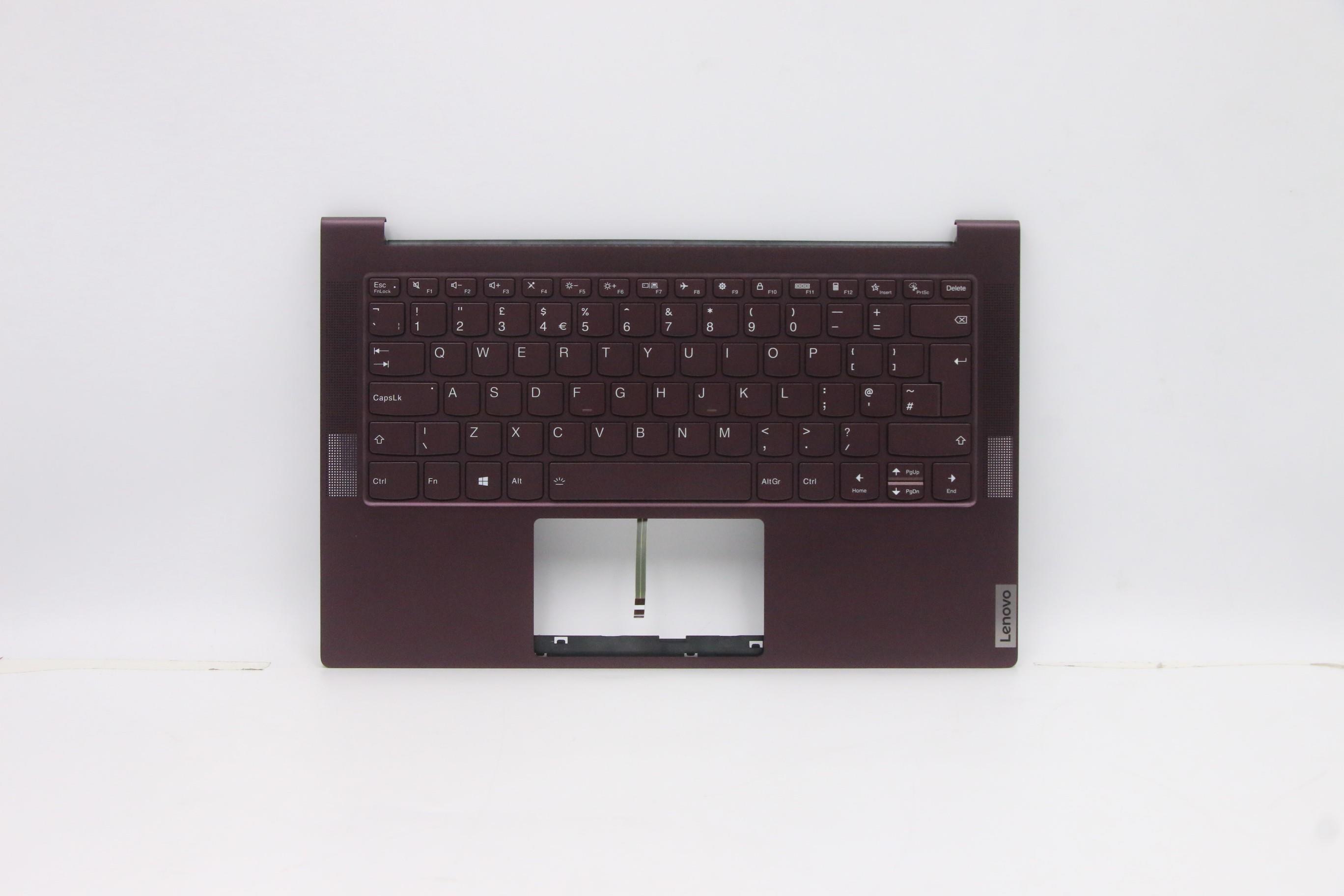 Carcasa superioara cu tastatura palmrest Laptop, Lenovo, Yoga Slim 7-14IIL05 Type 82A4, 82A1, 5CB0Z32195, 4BLS2TALV60, iluminata, layout UK