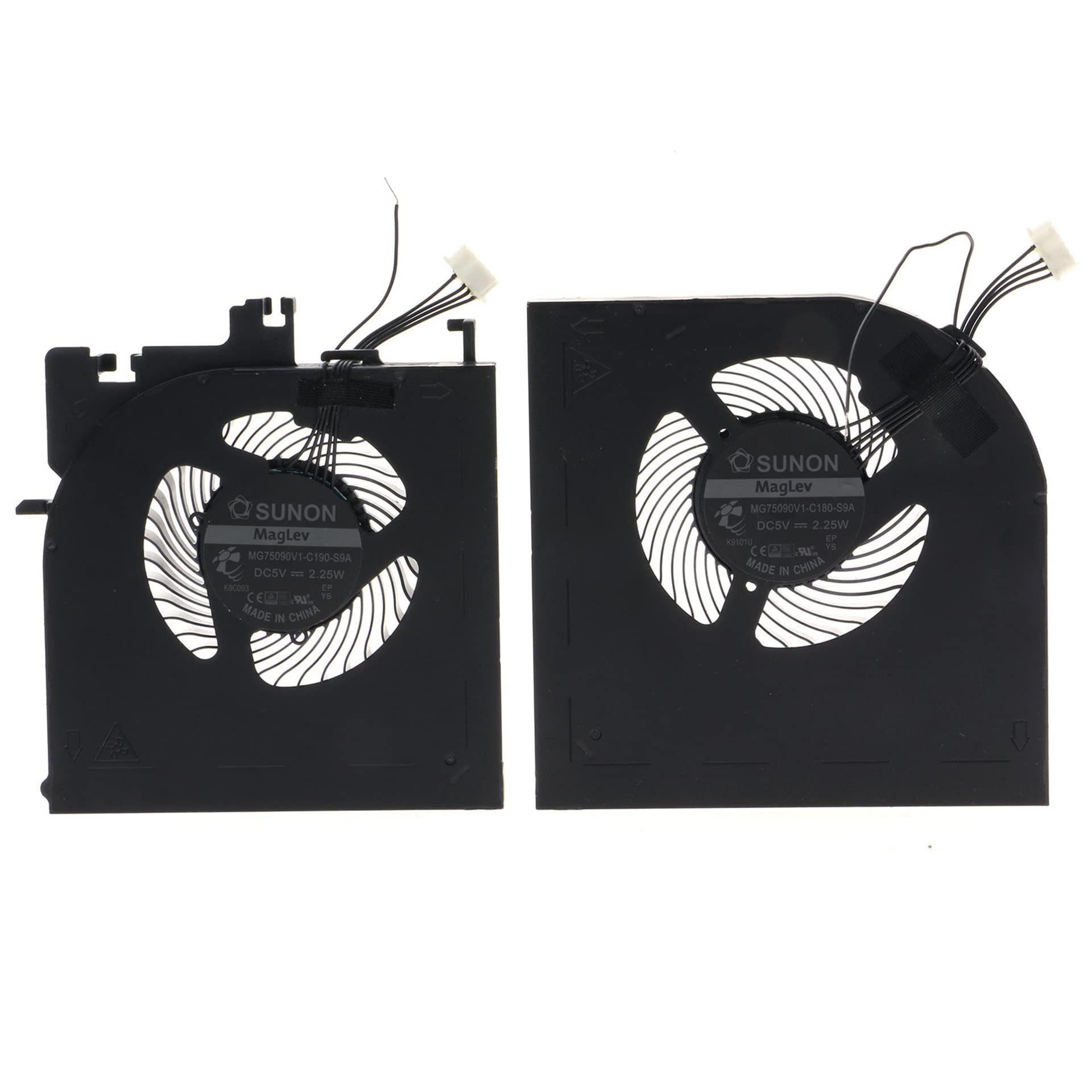 Set coolere Laptop, Lenovo, ThinkPad P52 Type 20M9, 20MA, 01HY783, 01HY784, 01HY785, 01HY786, 02HK827, 02HK828, MG75090V1-C180-S9A, MG75090V1-C190-S9A, ND65C13-18L27, ND65C14-17K08, 5V, 2.25W