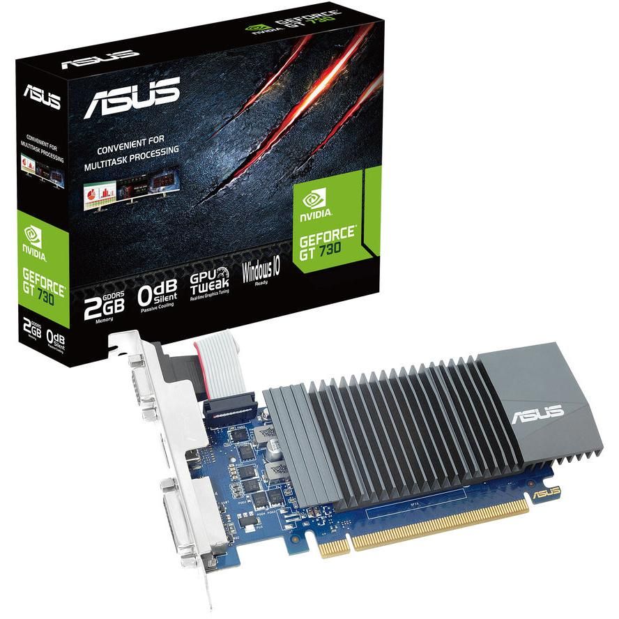 Placa video, Asus, GeForce GT 730, 2GB, DDR5, model GT730-SL-2GD5-BRK-E