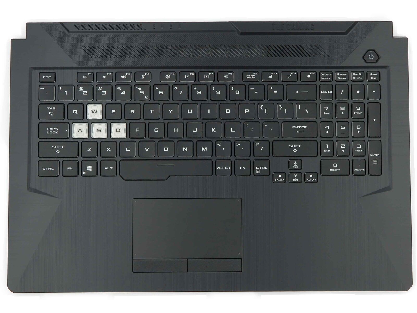 Carcasa superioara cu tastatura palmrest Laptop Gaming, Asus, Tuf A17 FA706IC, FA706IE, FA706IHR, FA706QE-2A, 33NJFTAJN00, 3BNJFKSJN30, 90NR05Y4-R31UI1, iluminata RGB, layout US