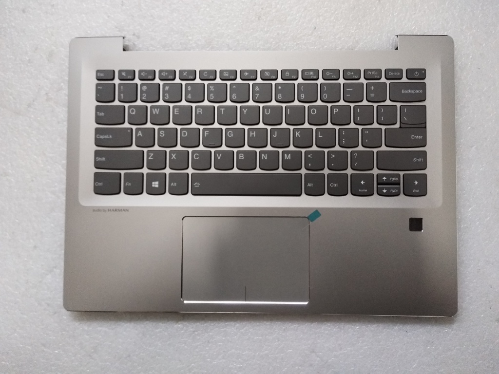 Carcasa superioara palmrest Laptop, Lenovo, IdeaPad 520S-14IKB Type 81BL, 5CB0N78524, AM1YN000700, iluminata, cu slot fingerprint, layout US