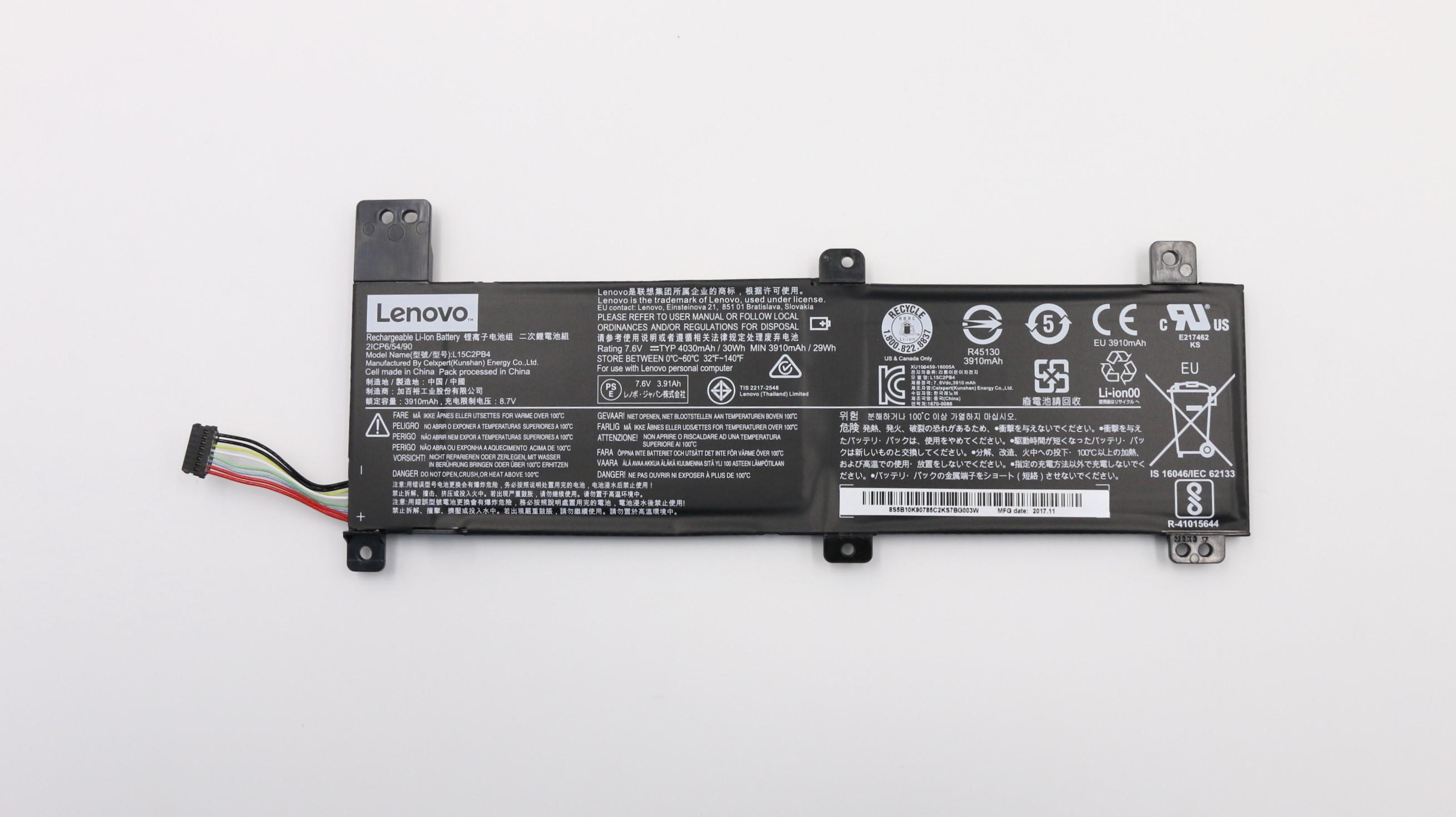 Baterie Laptop, Lenovo, IdeaPad 310-14IKB Type 80TU, 80UG, 2ICP6/55/90, L15L2PB2, 7.6V, 3816mAh, 30Wh