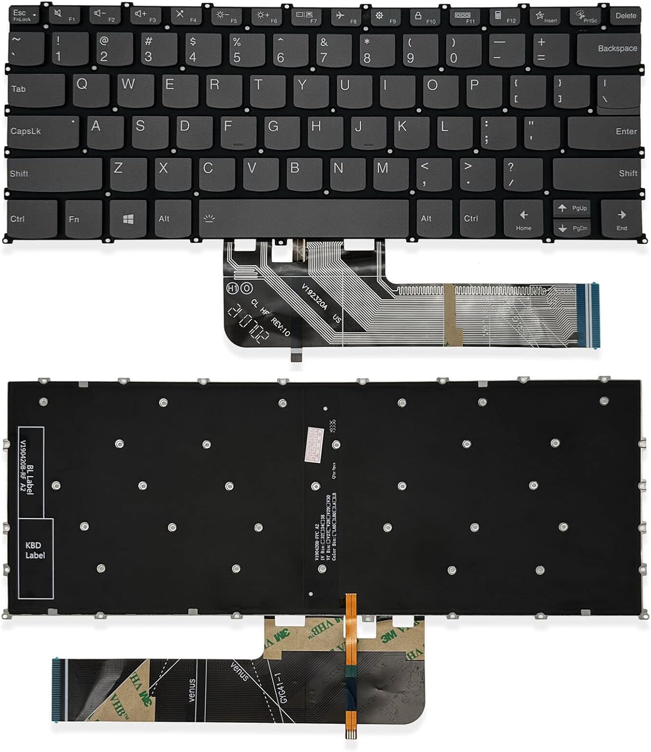 Tastatura Laptop, Lenovo, Yoga Slim 7-14IIL05 Type 82A1, 82A4, iluminata, layout US