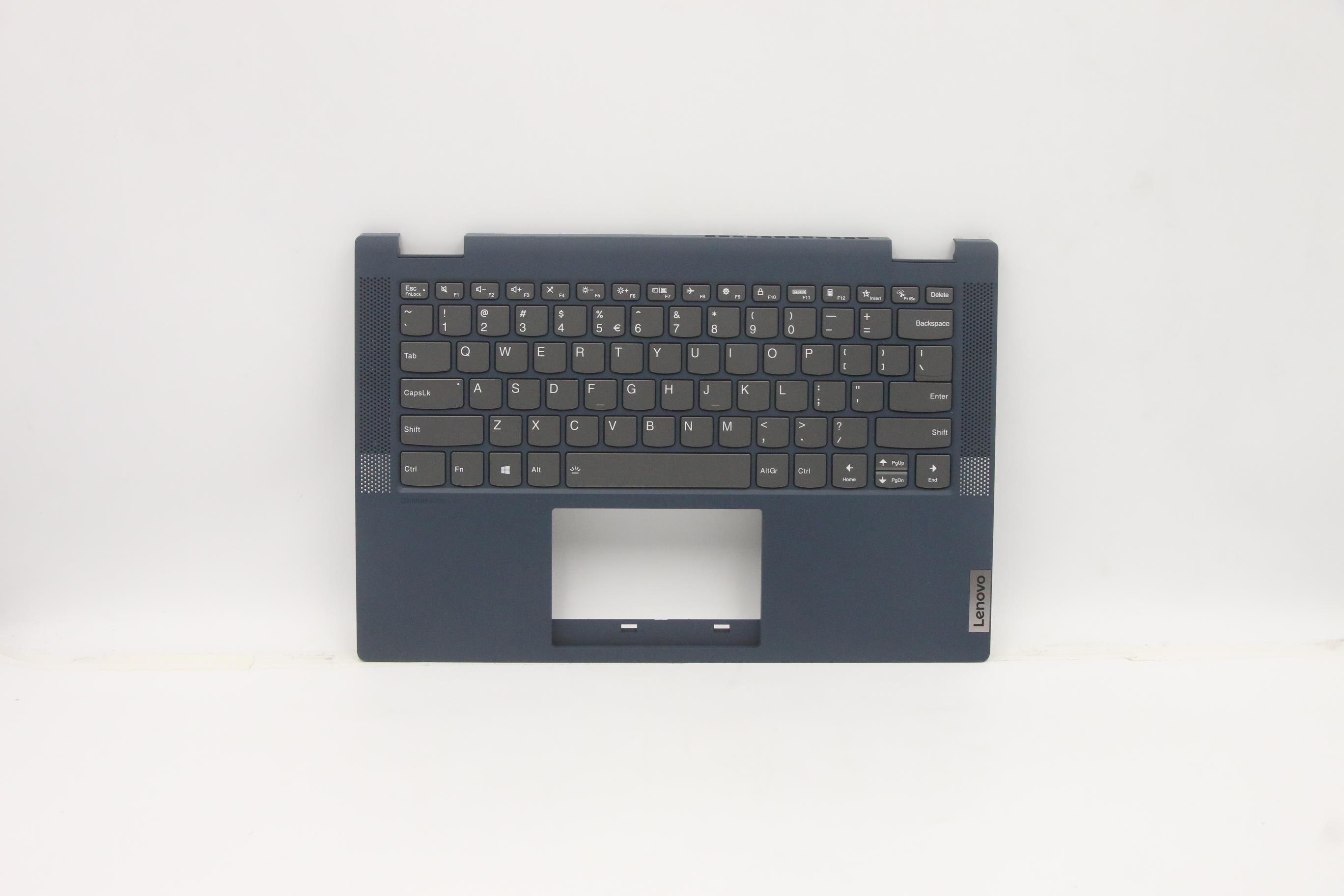 Carcasa superioara cu tastatura palmrest Laptop, Lenovo, IdeaPad Flex 5-14IIL05 Type 81WS, 81X1, 5CB1C66555, 433.0K108.0001, Abyss Blue, iluminata, layout US