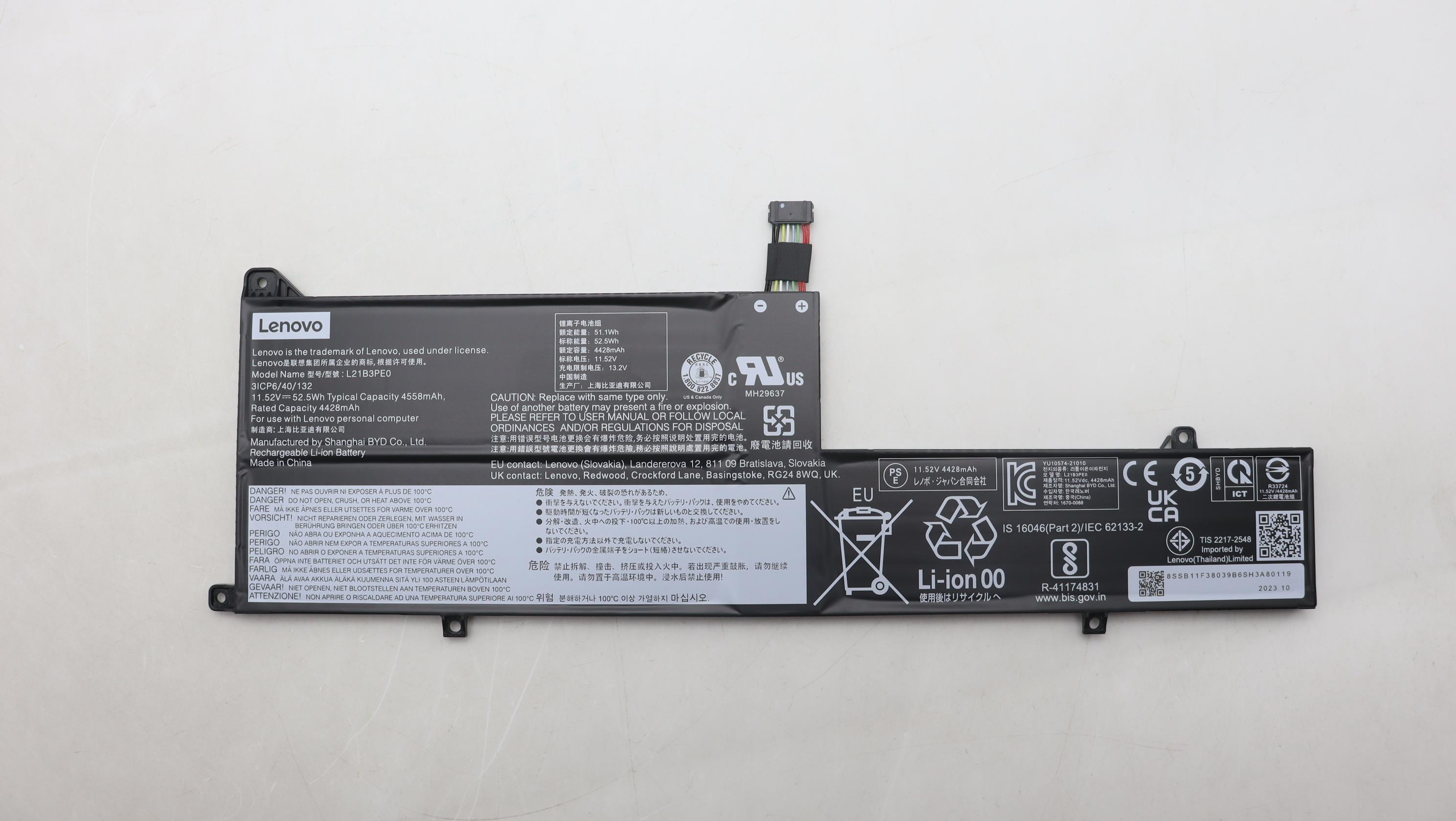 Baterie Laptop, Lenovo, IdeaPad Flex 5, 5B11F38034, 5B11F38035, 5B11F38038, 5B11F38042, 5B11F38043, 3ICP6/40/132, L21C3PE0, L21M3PE0, L21L3PE0, L21B3PE0, 11.52V, 4428mAh, 52.5Wh