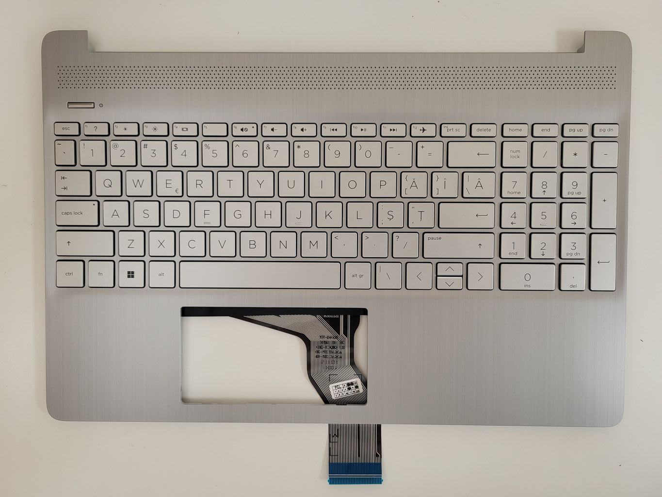 Carcasa superioara cu tastatura palmrest Laptop, HP, 15-DY, 15T-DY, 15-EF, 15S-EQ, 15S-FQ, 15Z-EF, TPN-Q222, L63578-031, L60341-001, EA0P500601, argintie