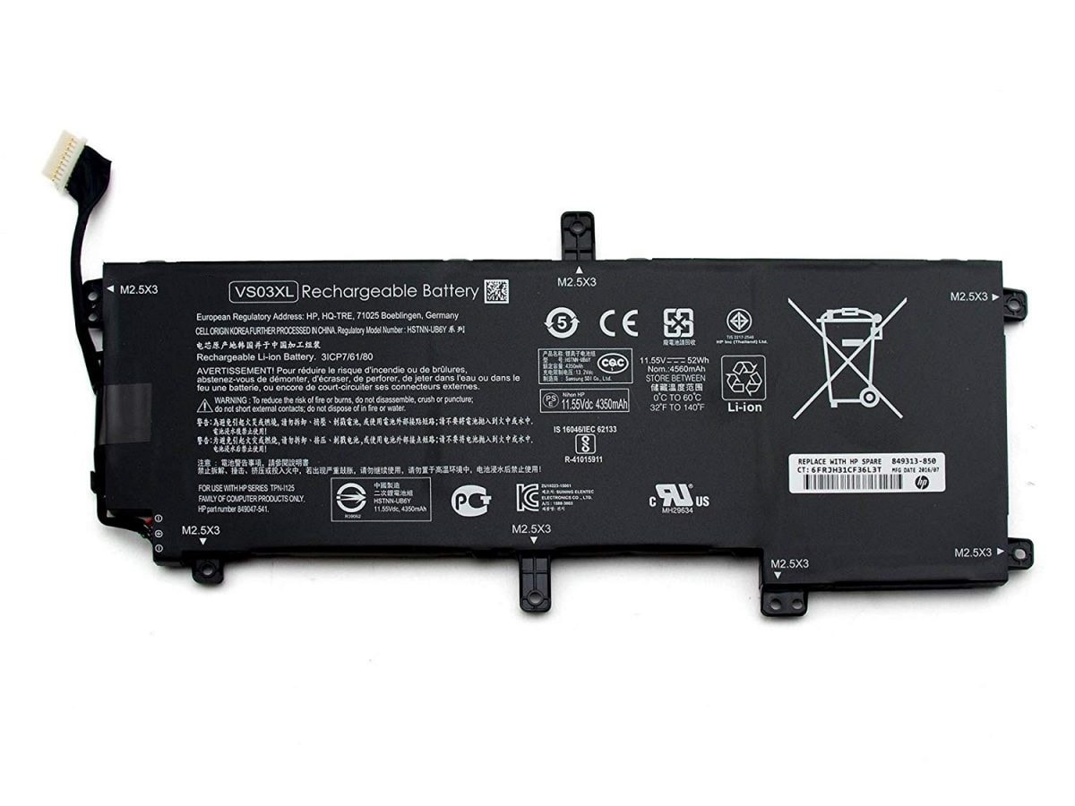 Baterie Laptop, HP, Envy 15-AS, 15T-AS, TPN-I125, 849313-856, 849313-850, 849047-541, 3ICP7/61/80, HSTNN-UB6Y, VS03XL, 11.55V, 4350mAh, 52Wh