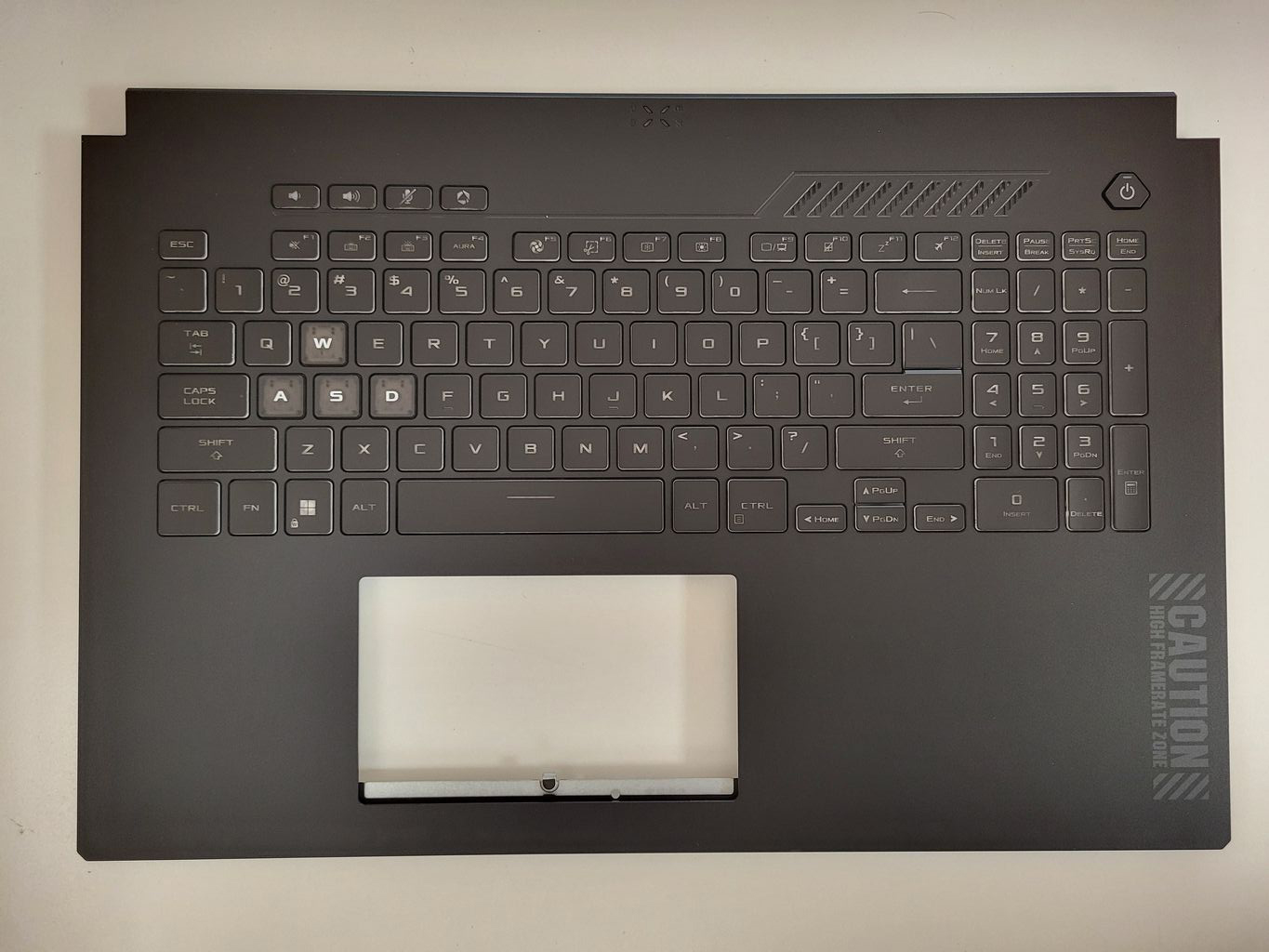 Carcasa superioara cu tastatura palmrest Laptop Gaming, Asus, TUF F17 FX707VU, FX707VV, FX707VV4, FX707VF, FX707VU-2A, 90NR0CS5-R31US1, iluminata, layout US