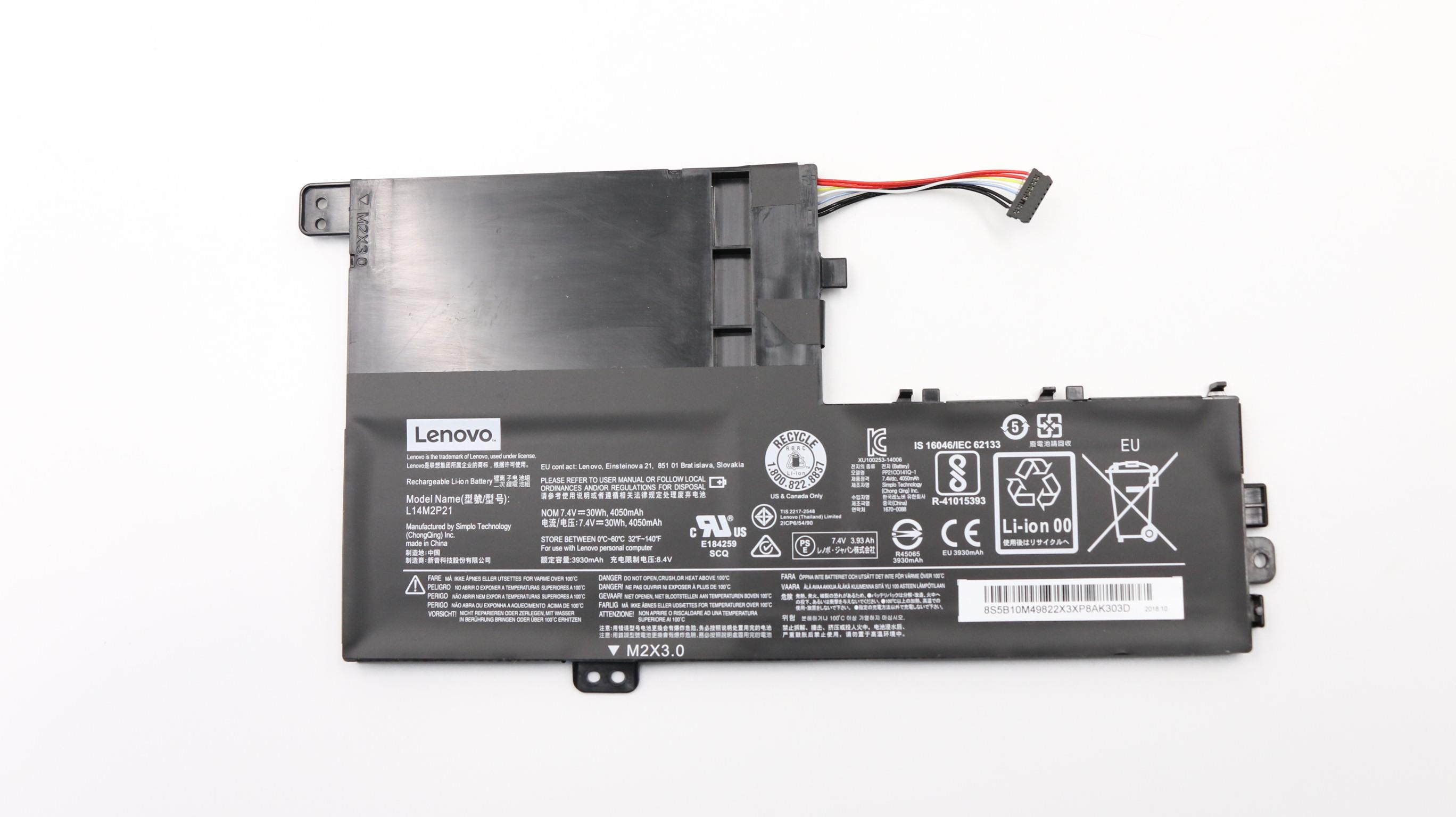 Baterie Laptop, Lenovo, Yoga 520-14IKB Type 80X8, 80YM, 81C8, 2ICP6/55/90, 7.4V, 3900mAh, 30Wh