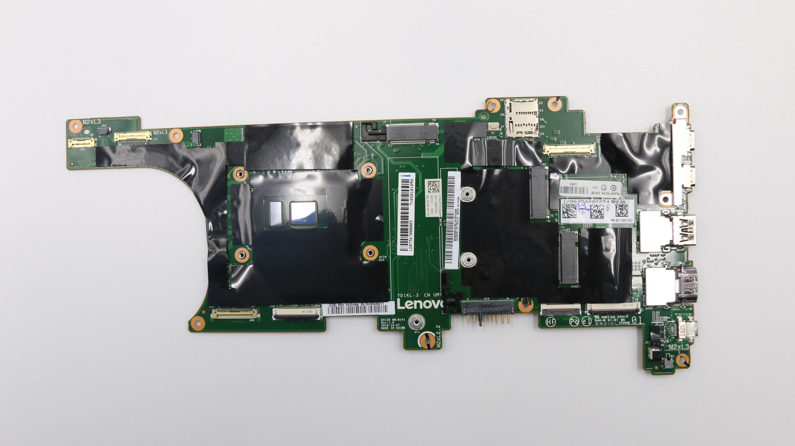 Placa de baza Laptop, Lenovo, X1 Carbon 5th Type 20K4, 20K3, 01AY097, SR2F1, I7-6600U, 8GB, DX120, NM-B141