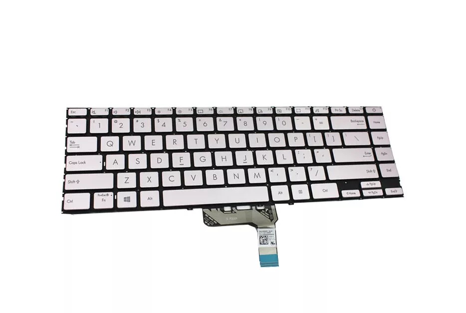 Tastatura Laptop, Asus, ZenBook 14 UX425, UX425A, UX425J, UX425JA, UX425EA, iluminata, argintie, layout US