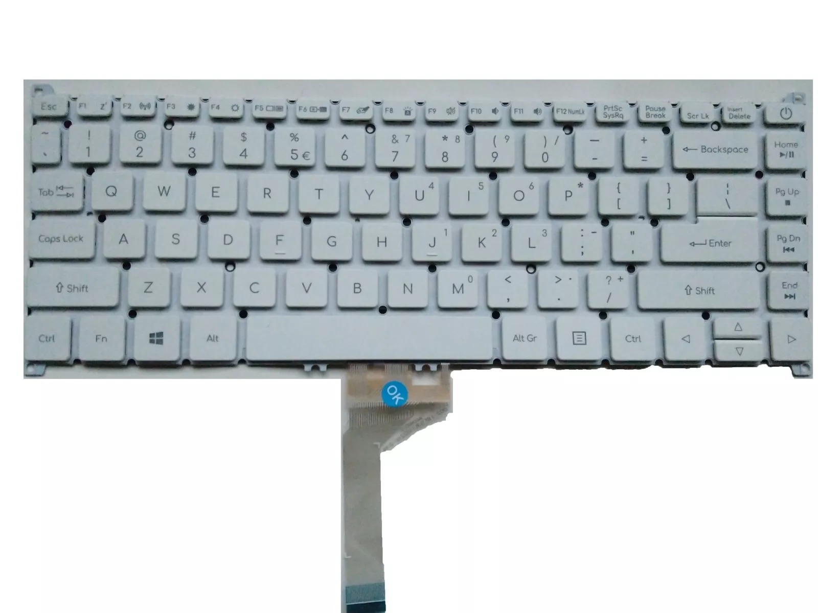 Tastatura Laptop, Acer, Swift 5 SF515-51, SF515-51T, N18P2, iluminata, argintie, layout US
