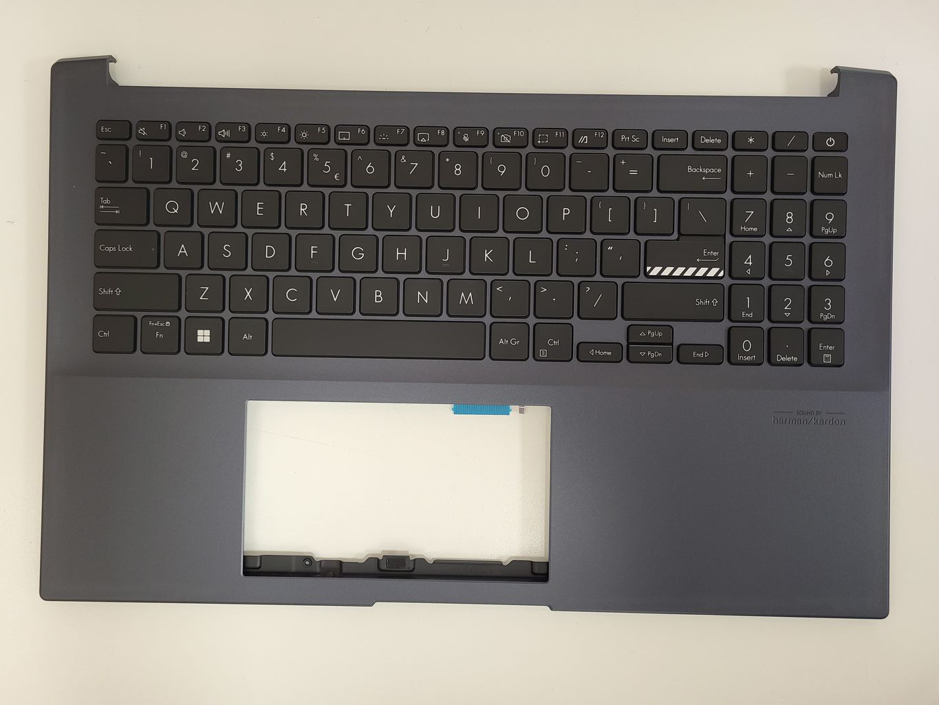 Carcasa superioara cu tastatura palmrest Laptop, Asus, VivoBook Pro 15 OLED M6500, M6500Q, M6500R, M6500QC, M6500QC-2B, 39XJNTAJN90, 90NB0YN1-R30UI0, iluminata, layout US