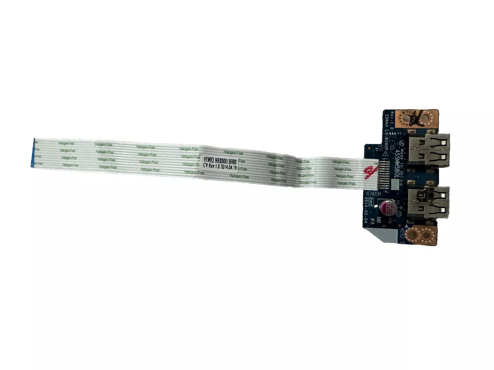 Modul porturi USB Laptop, Acer, Aspire E5-511, E5-551G, E5-521, E5-571, E5-571G, E5-572G, Z5WAH, LS-B162P, 455MM5BOL, NBX0001BH00