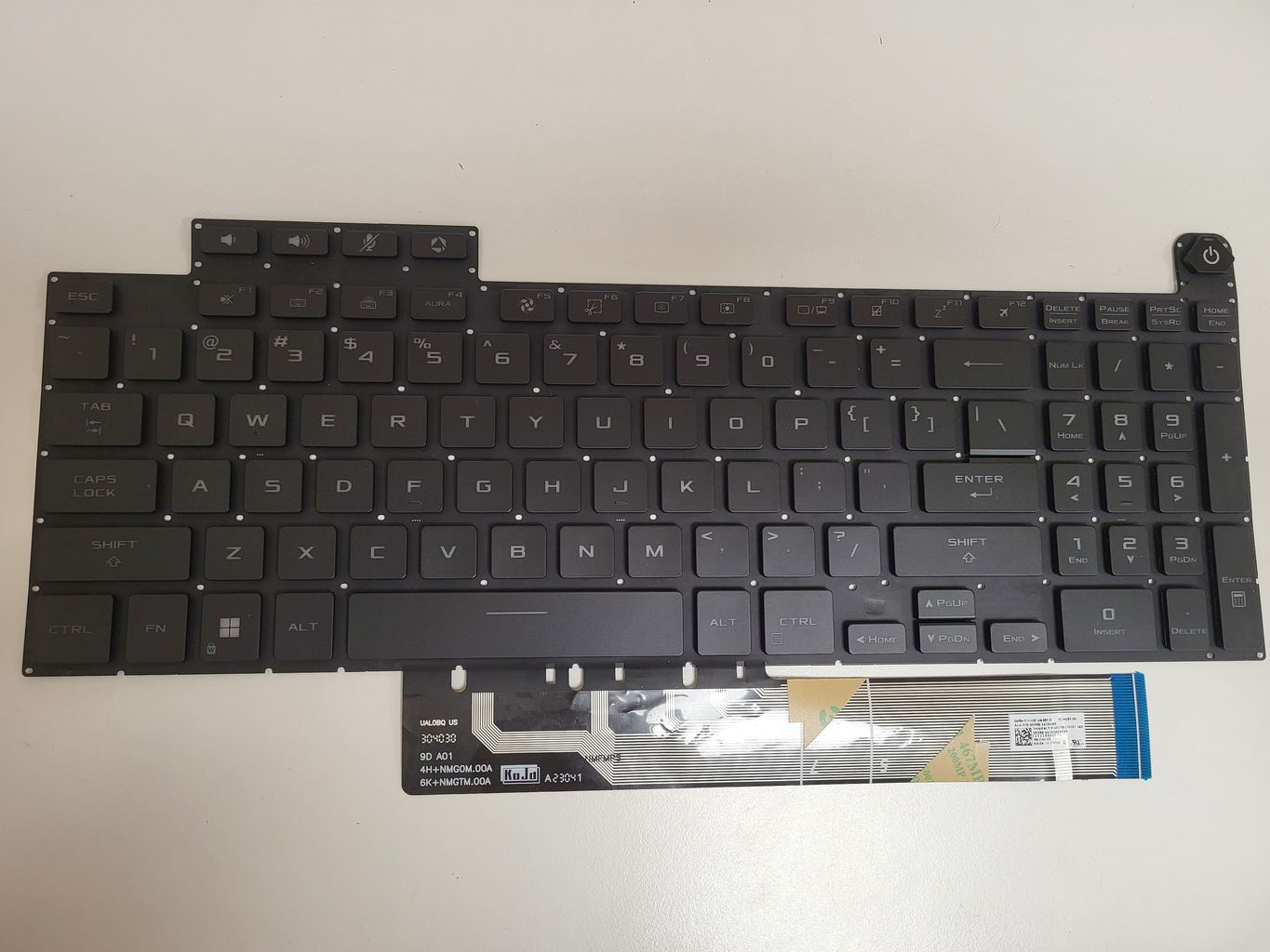 Tastatura Laptop Gaming, Asus, TUF F17 FX707V, FX707VI, FX707VJ, FX707VU, FX707VU4, FX707VV, iluminata, neagra, layout US