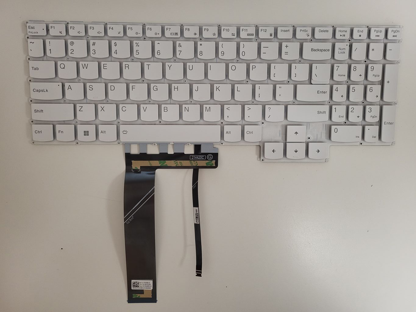 Tastatura Laptop, Lenovo, Legion Pro 5 16IRX9 Type 83DF, iluminata, alba, layout US