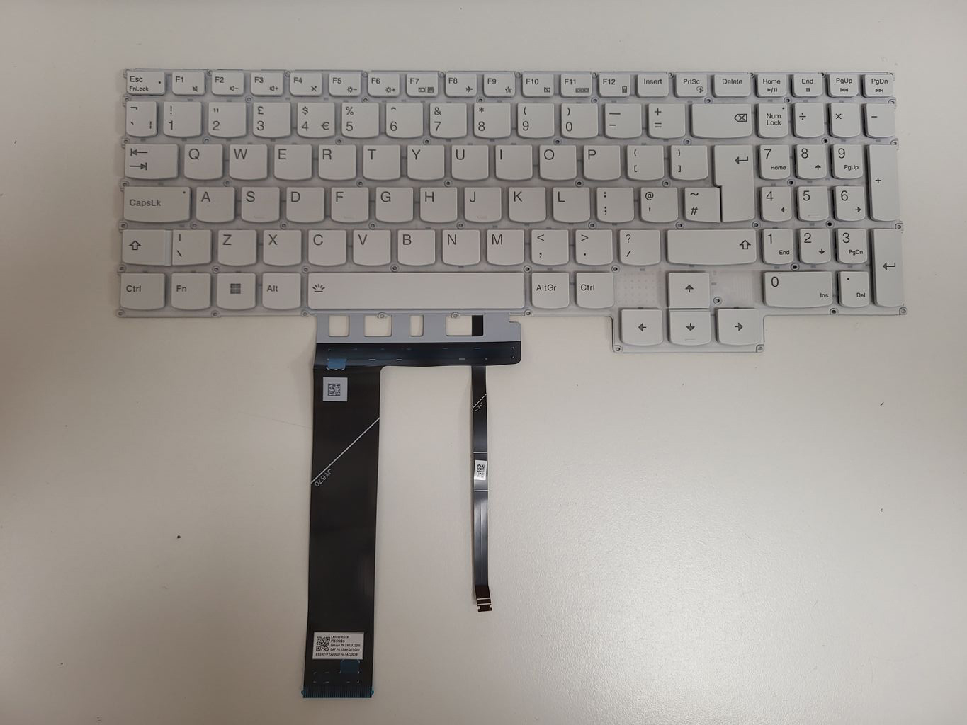 Tastatura Laptop, Lenovo, Legion Pro 5 16IRX9 Type 83DF, iluminata, alba, layout UK