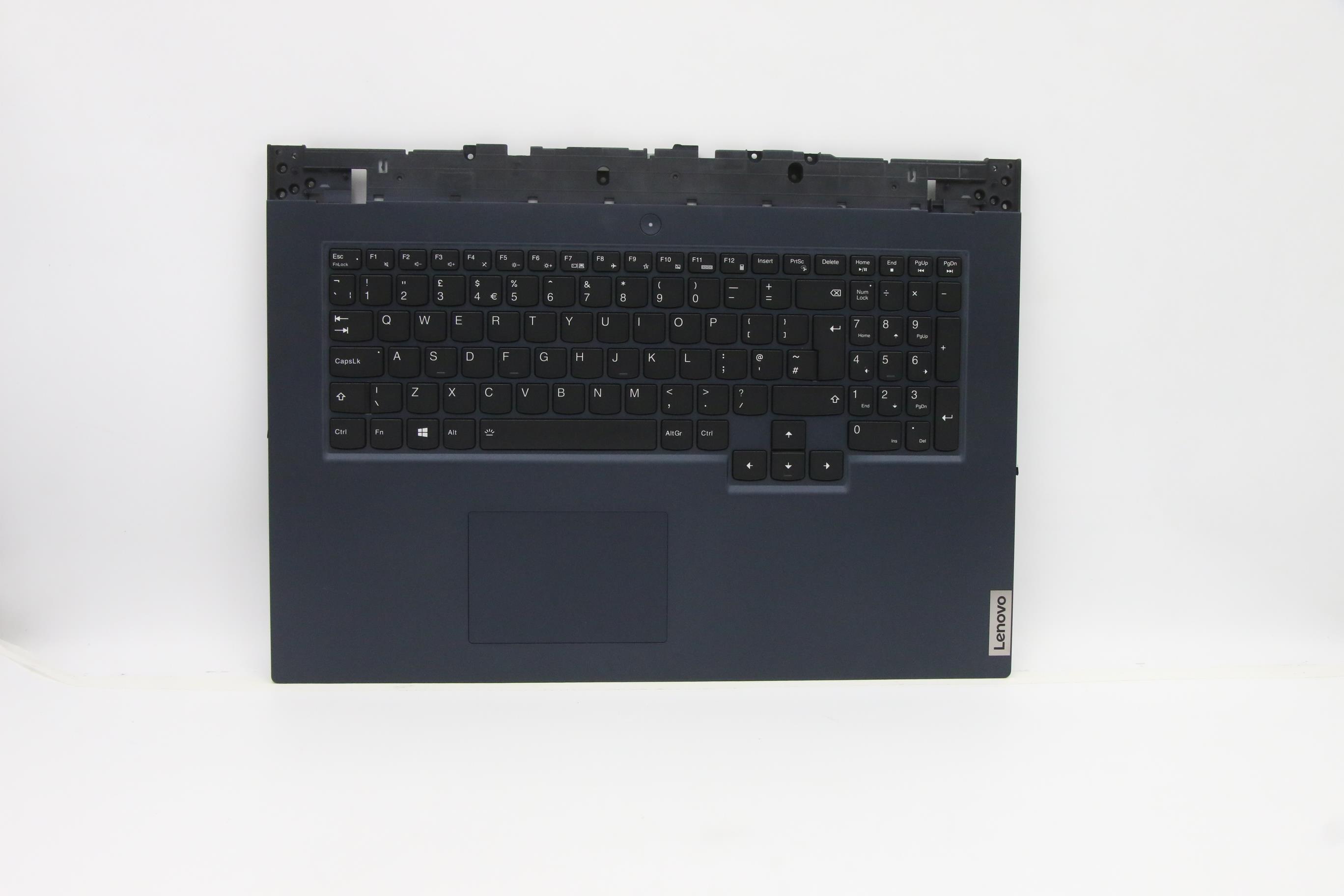 Carcasa superioara cu tastatura palmrest Laptop, Lenovo, Legion 5-17ACH6H Type 82JY, 5CB1C19228, AP22F000A00, Phantom Blue, iluminata, layout UK