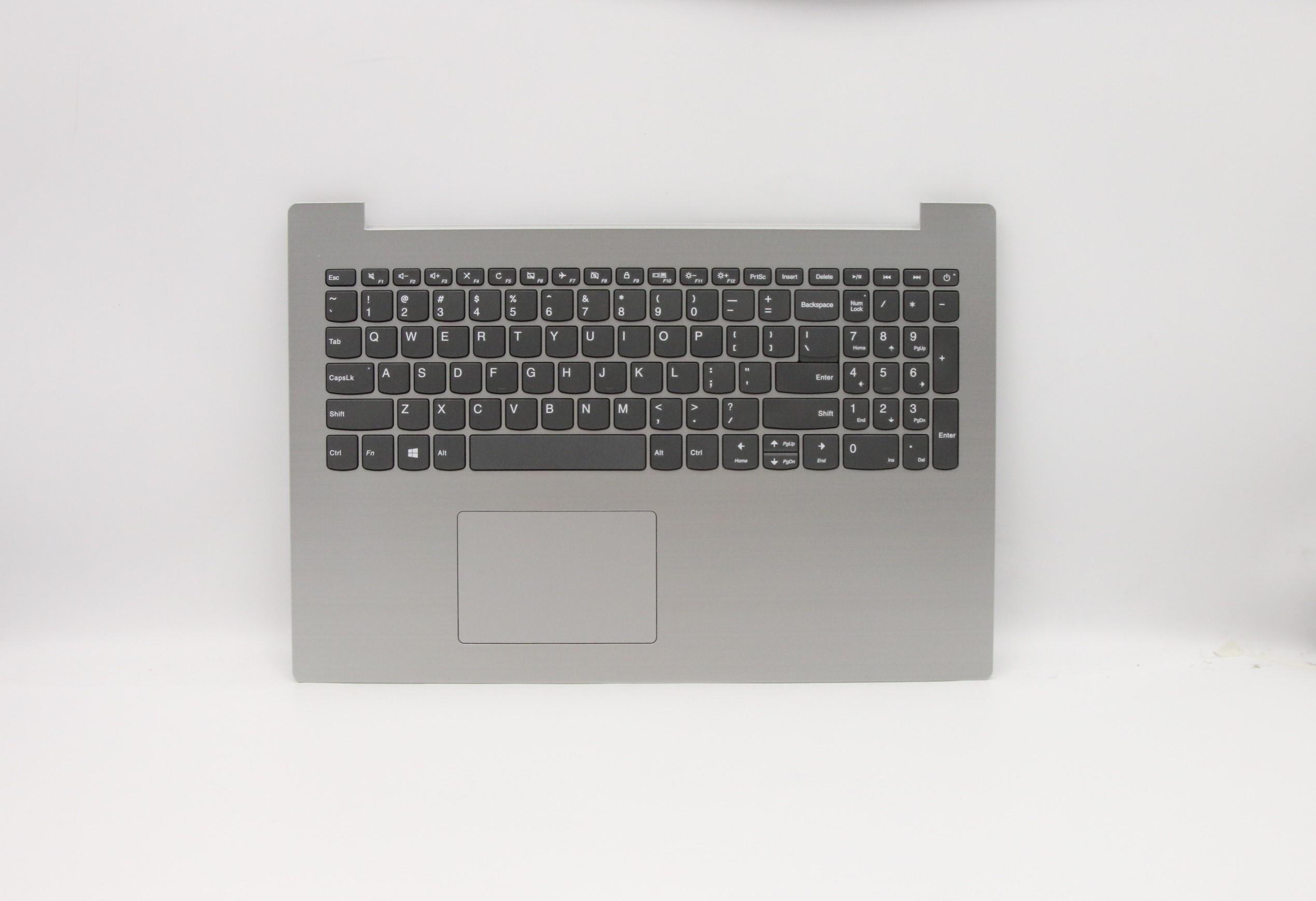 Carcasa superioara cu tastatura palmrest Laptop, Lenovo, IdeaPad 330-15ICN Type 81EY, 5CB0R26496, Platinum Grey, layout US