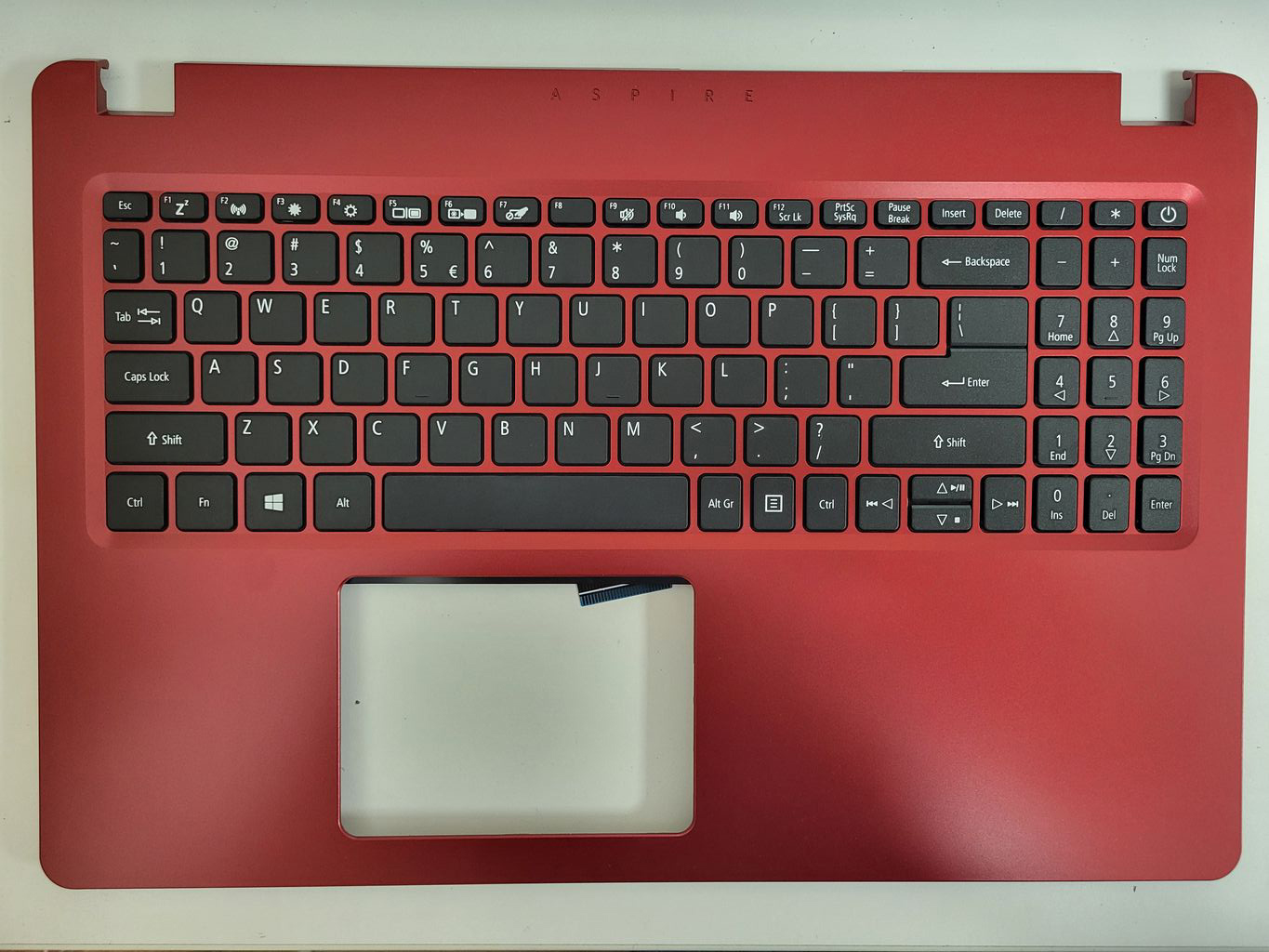 Carcasa superioara cu tastatura palmrest Laptop, Acer, Aspire 5 A515-52, A515-52G, A515-52KG, 6B.H58N2.001, AM2CE000A00,  rosie, layout US