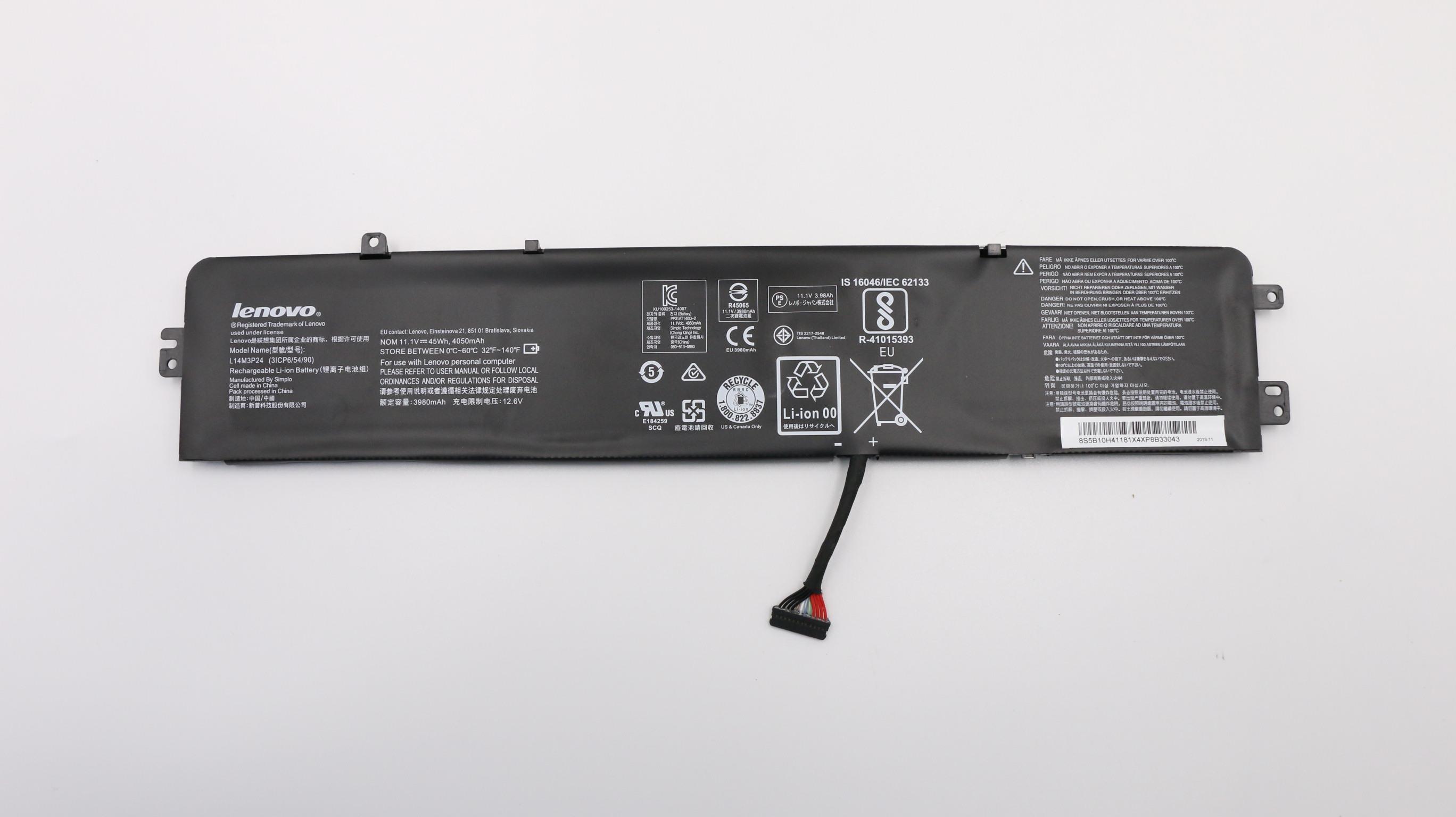 Baterie Laptop, Lenovo, Legion R720-15IKB 5B10M41934, 5B10M41935, 5B10H41180, 5B10H41181, 5B10M95762, 5B10H52788, L14S3P24, L14M3P24, L16S3P24, L16M3P24, 3ICP6/54/90, 11.1V, 4050mAh, 45Wh