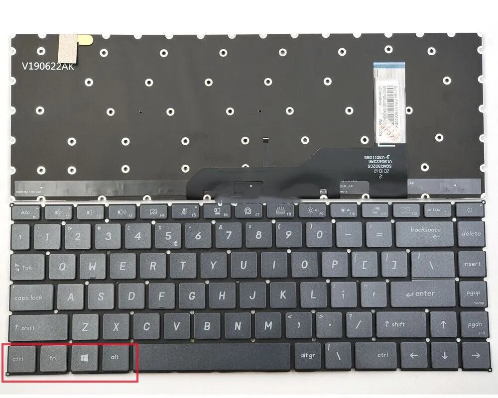 Tastatura Laptop Gaming, MSI, Prestige 14 A10SC, A10RB, A10RAS, A10RBS, iluminata, layout US