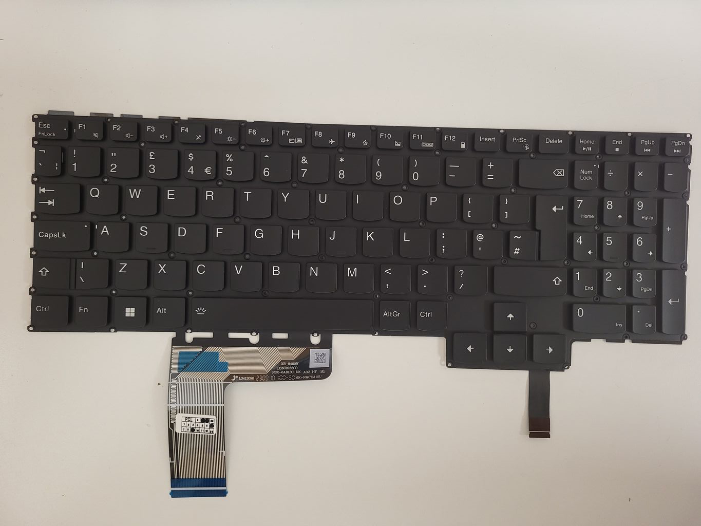 Tastatura Laptop, Lenovo, Legion Slim 5 16ARP9 Type 83EX, iluminata RGB, neagra, layout UK