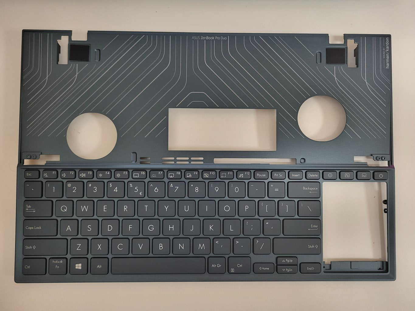 Carcasa superioara cu tastatura palmrest Laptop, Asus, ZenBook Pro Duo 15 OLED UX582HS, UX582HM, UX582LR, UX582HS-1B, 90NB0V21-R31UI0, 13NB0V20M02011, 13N1-DZA0201, 13N1-BYA0B11, layout US